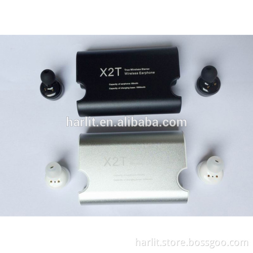 CVC6.0 Noise Cancellation Stereo Sweatproof Bluetooth Headphone With Mic And Power Bank Charging Case Black